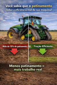 Patinamento de trator agrícola em solo úmido – perda de eficiência de tração